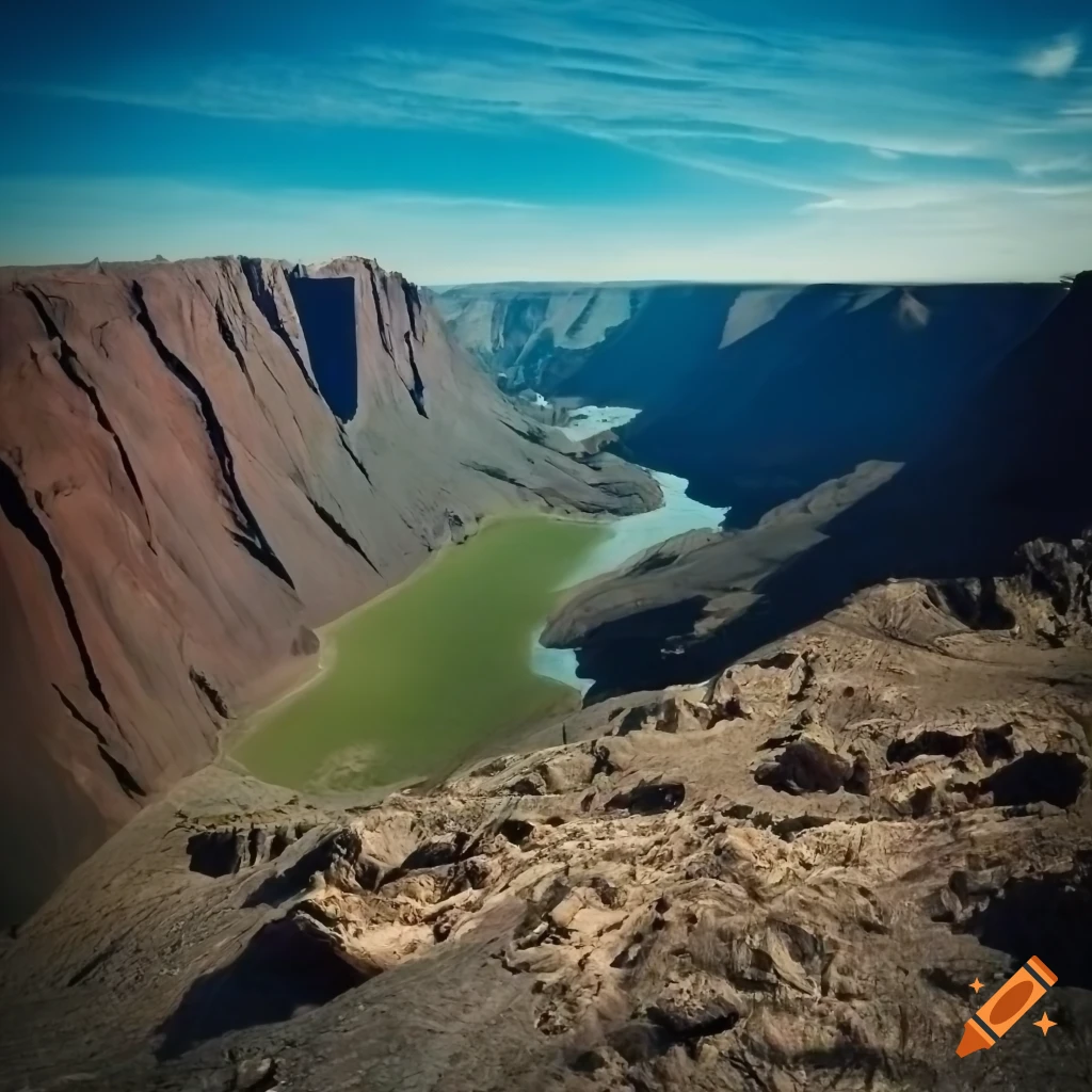Wide landscape showcasing mineralogy, geology, and physical geography