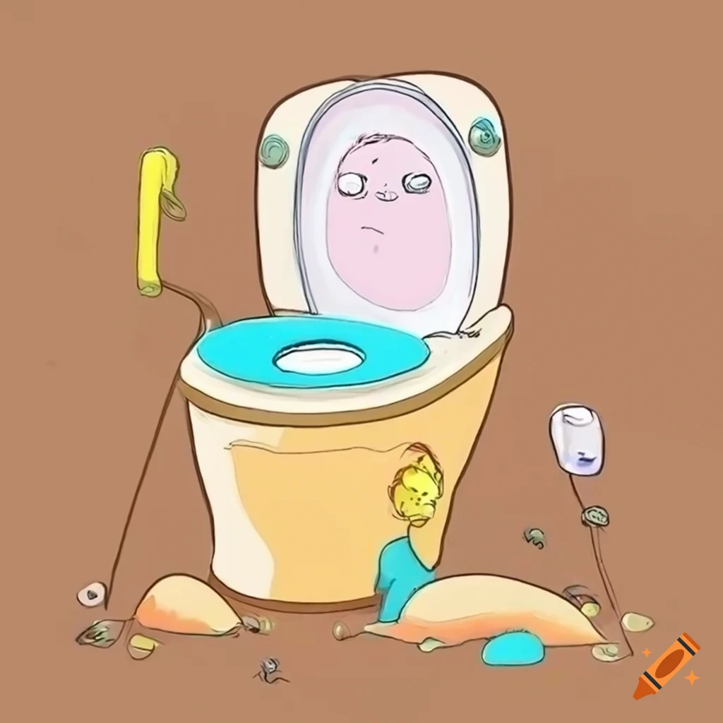 Vivid dreamlike illustration of Skibidi Toilet