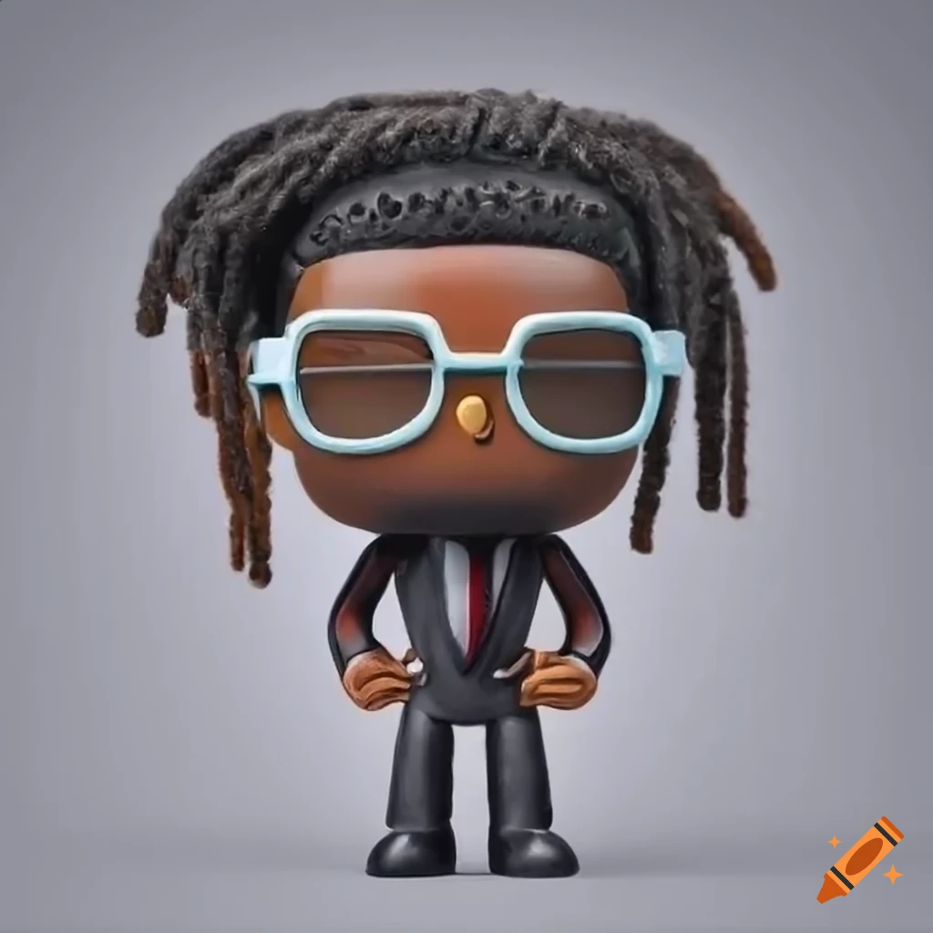 Black pop figurine with unique features and hands
