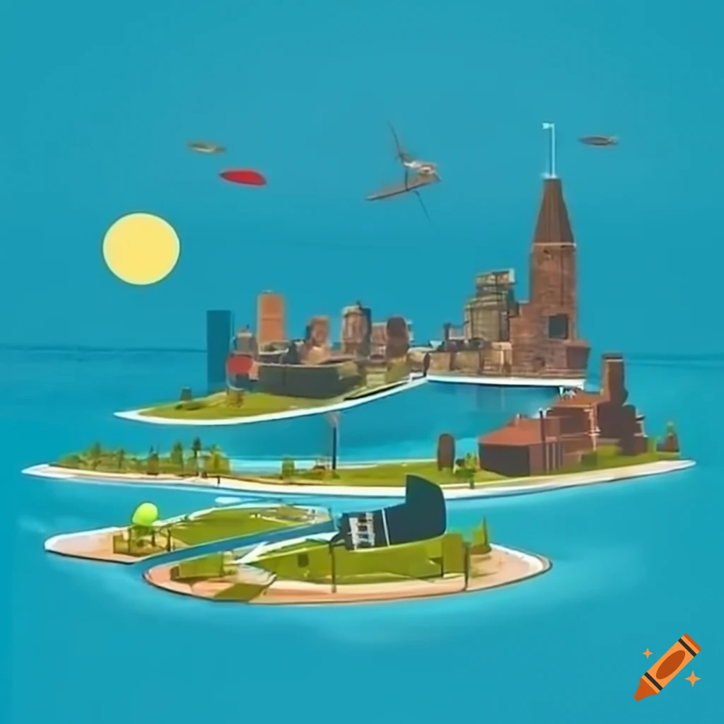 Pickleball island for enthusiasts in buffalo, ny on Craiyon