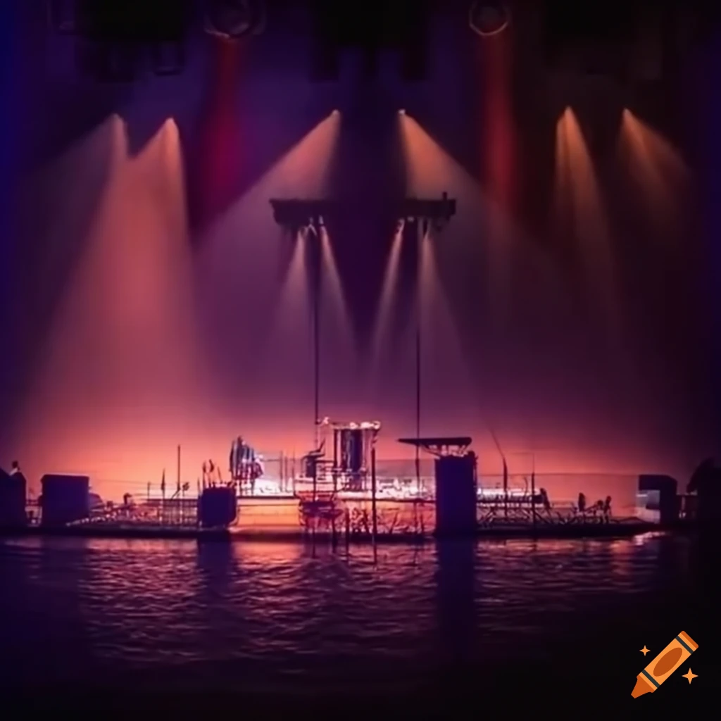 scène de musique sur une plateforme flottant sur le Rhône à LYON