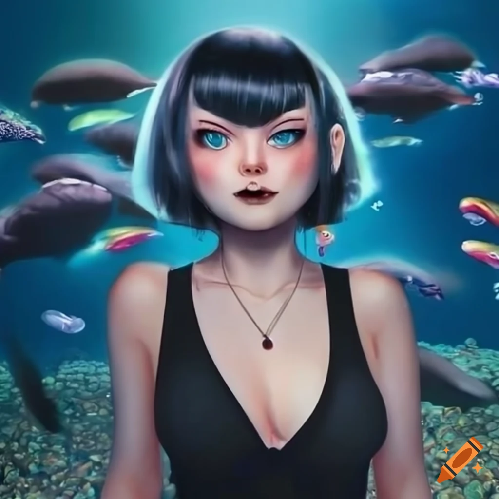Mavis swimsuit underwater fanart