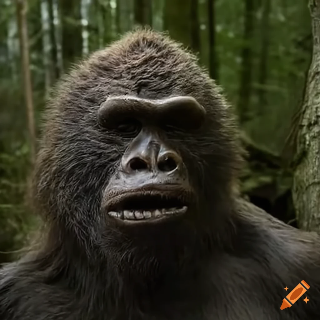 Mysterious creature captured on a trail camera in the woods