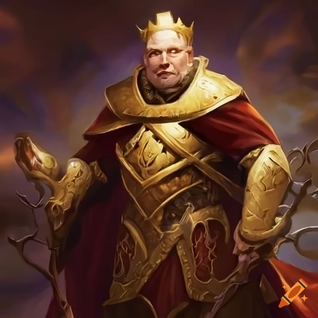 Detailed high definition illustration of the King of France from Magic the Gathering TCG