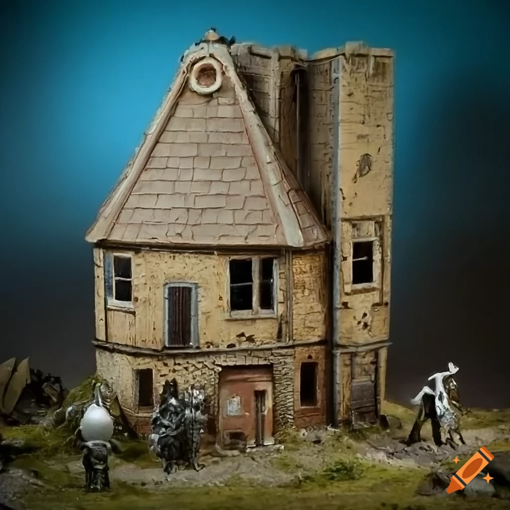 Knight's hexagon tower house diorama