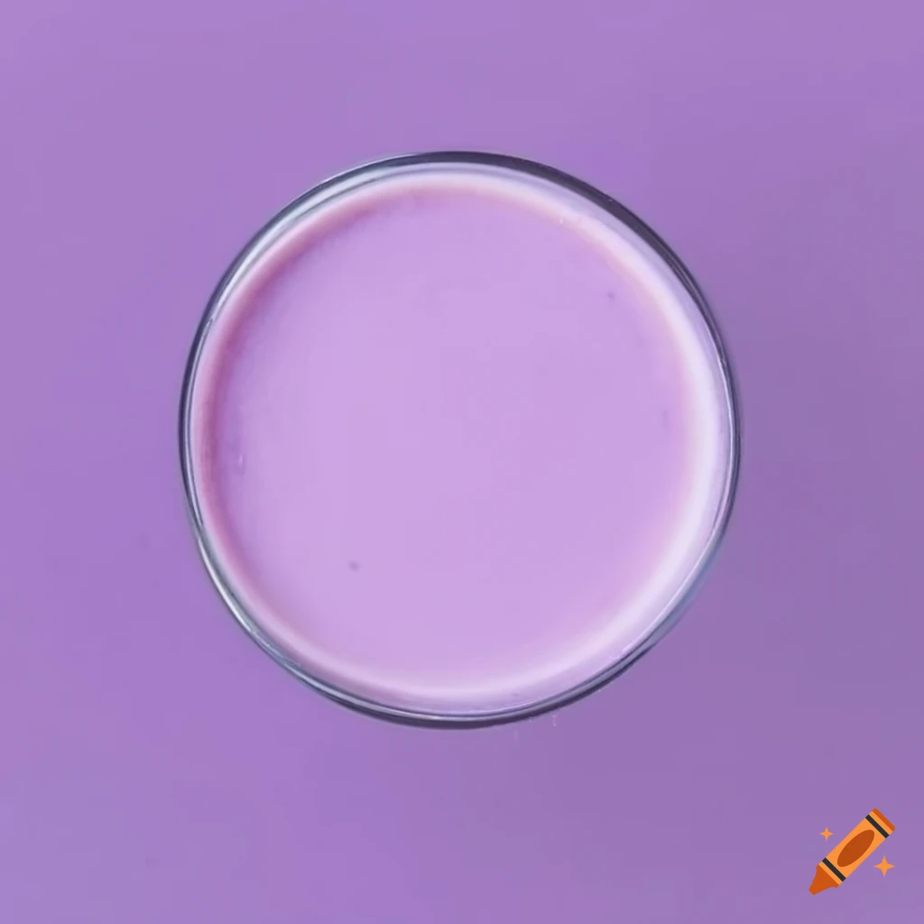 Light violet smoothie from above with a pastel background