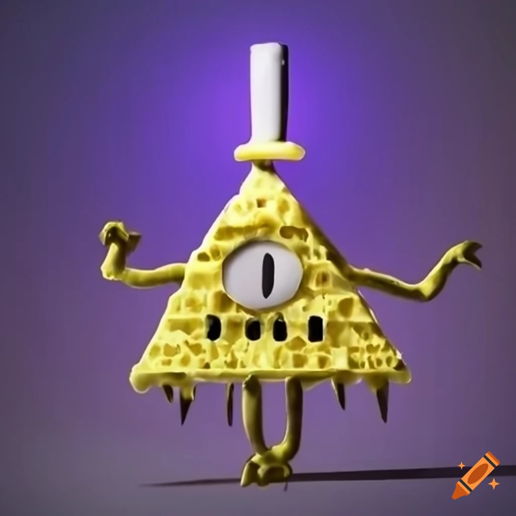 Bill Cipher made of cheese