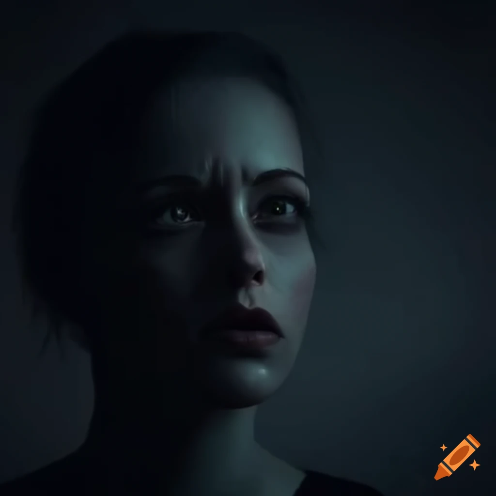 close-up-of-a-woman-with-hiccups-in-a-dark-setting-on-craiyon