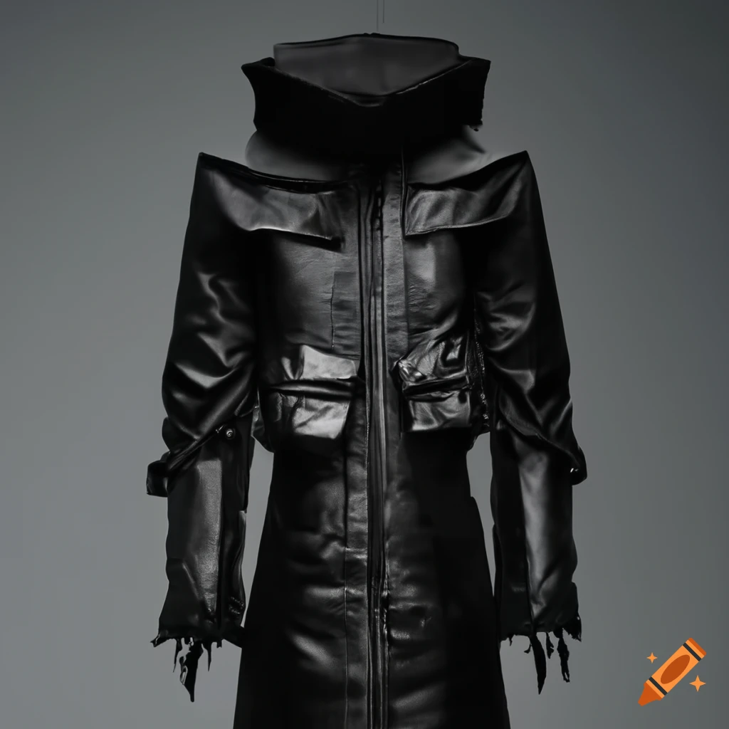 Avantgarde black asylum strap jacket by jaime valencia jr on Craiyon
