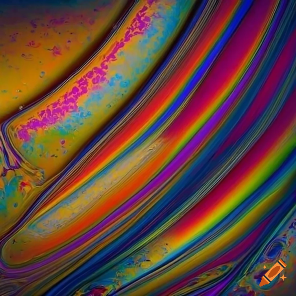 Vibrant abstract art blending water and oil beautifully