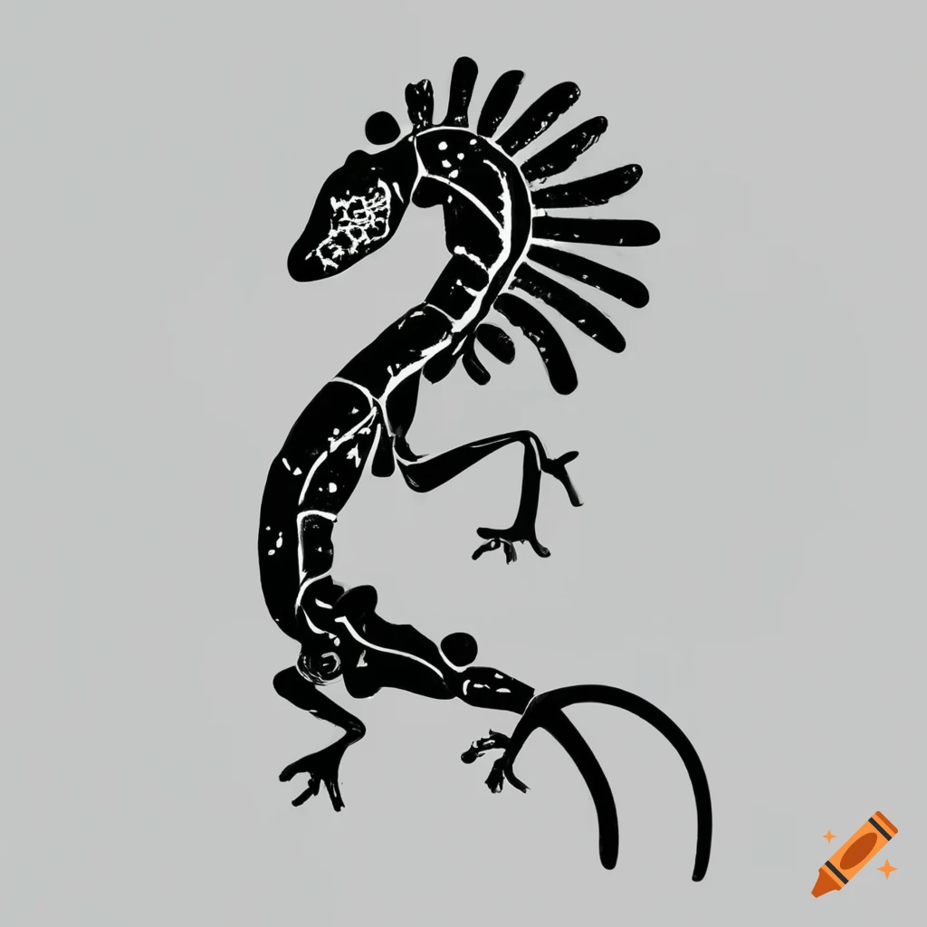 Samaba Drawing Minimalist salamander samba illustration on Craiyon