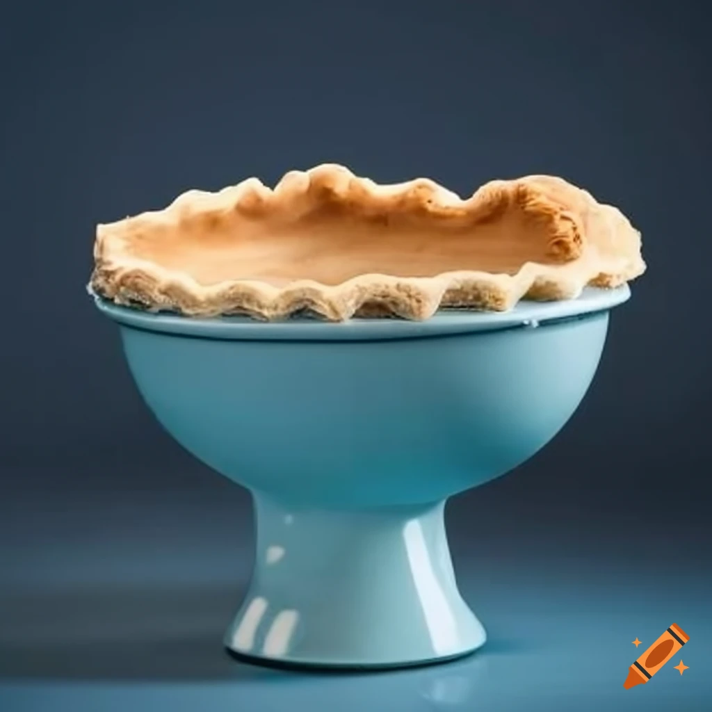 Pie crust toilet bowl concept on Craiyon