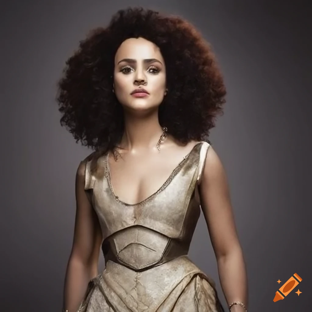 Portrait of Nathalie Emmanuel in Missandei costume from Game of Thrones