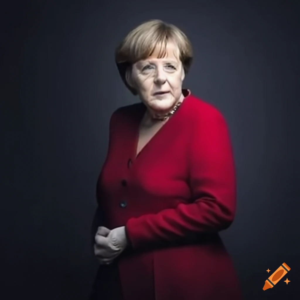 Angela Merkel with dramatic lighting