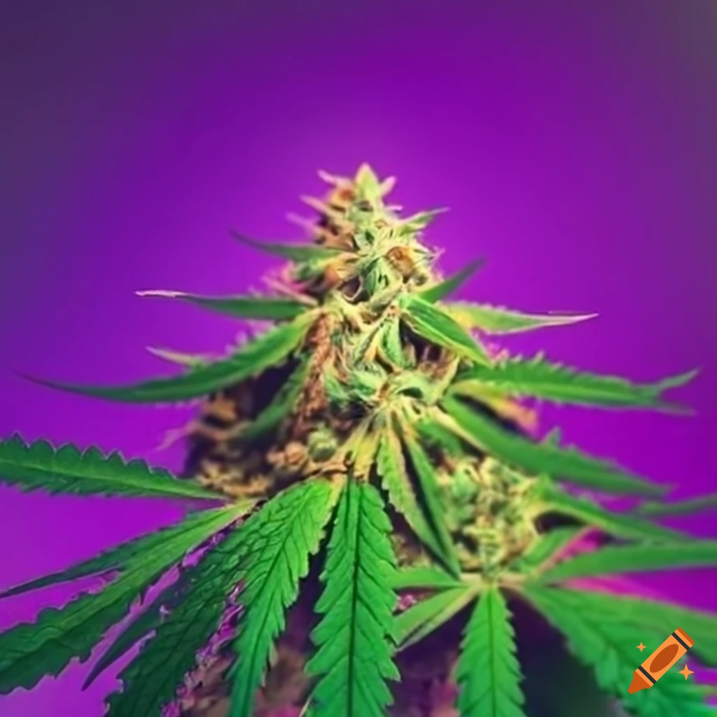 Illustration of a marijuana plant for a botanical book