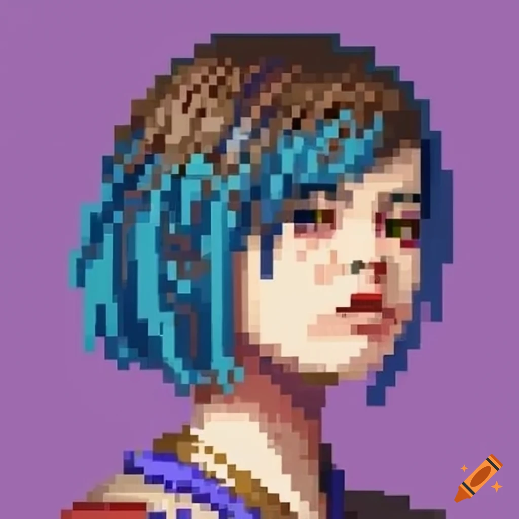 Pixel Art Of A Strong willed Rpg Heroine With A Bob Haircut In Japanese pixel-art-of-a-strong-willed-rpg-heroine-with-a-bob-haircut-in-japanese