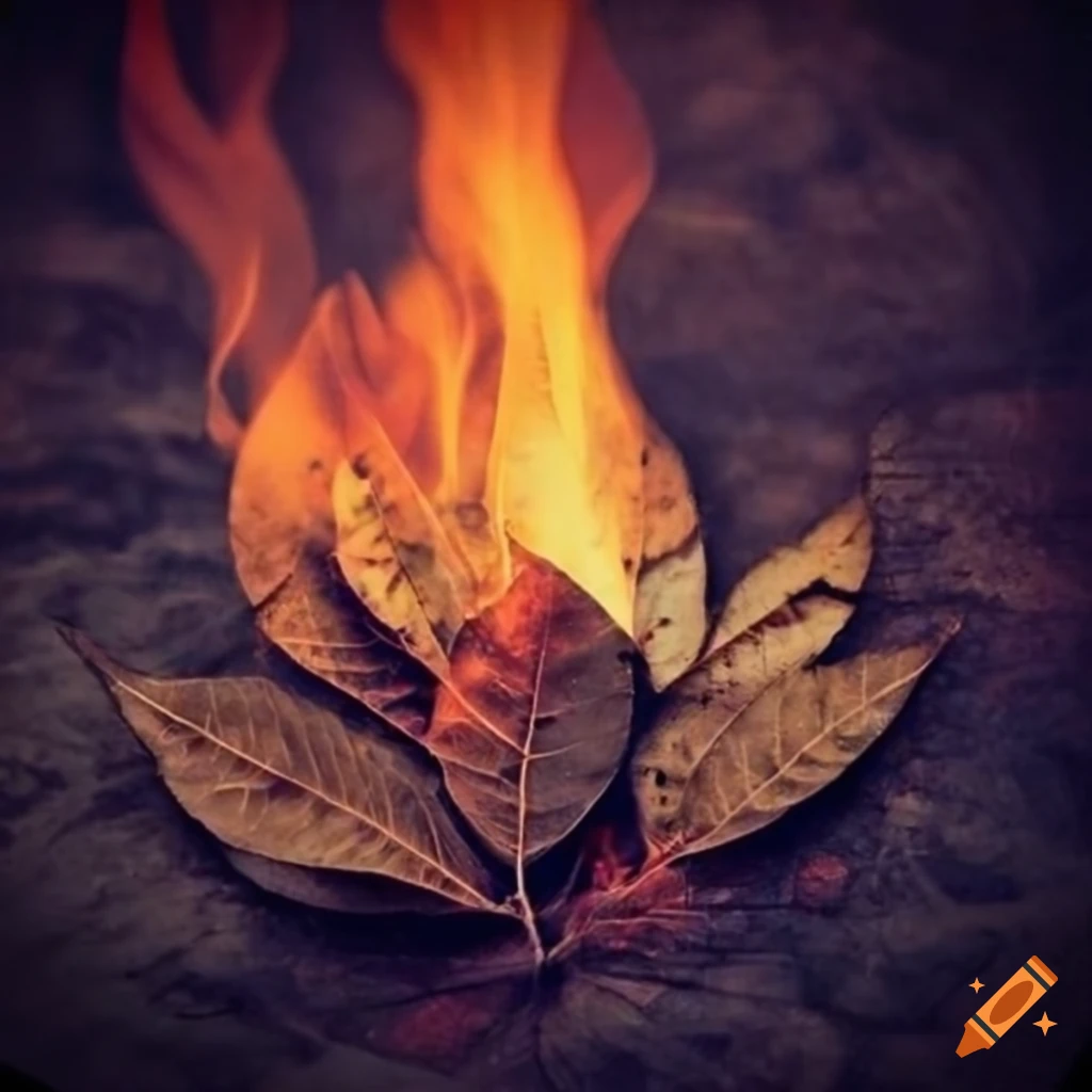 Vintage photo of a witch burning laurel leaves on Craiyon