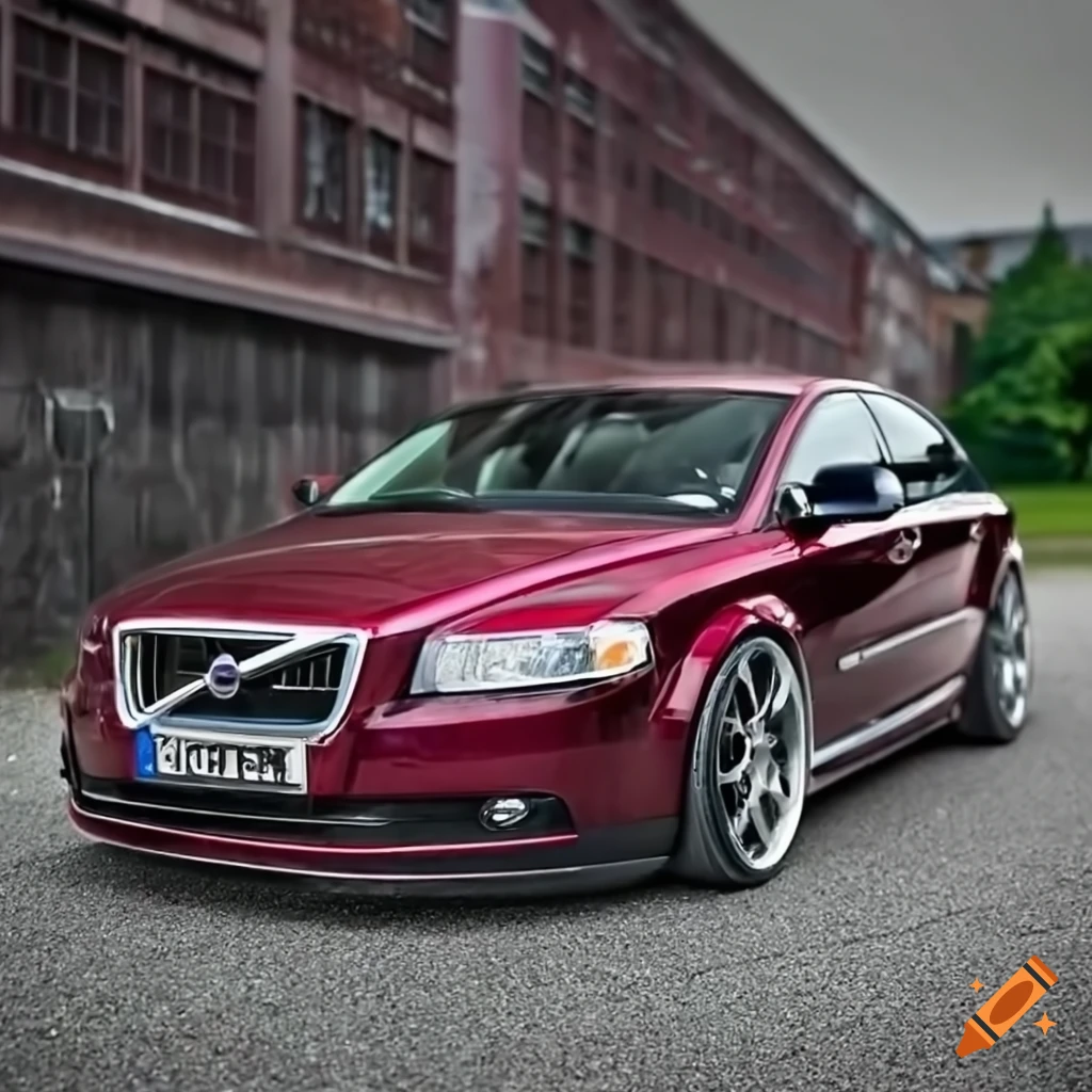 Burgundy tuned volvo s40 on Craiyon