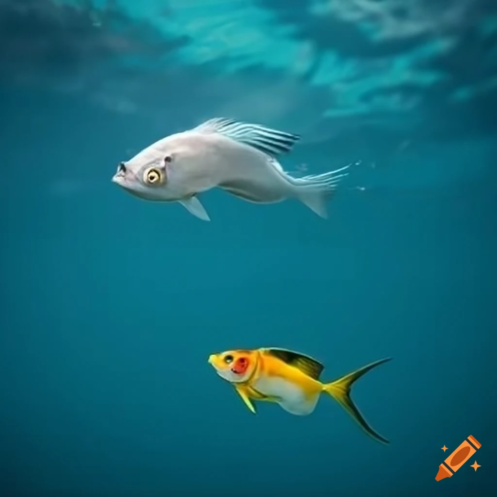 Fishes swimming in water