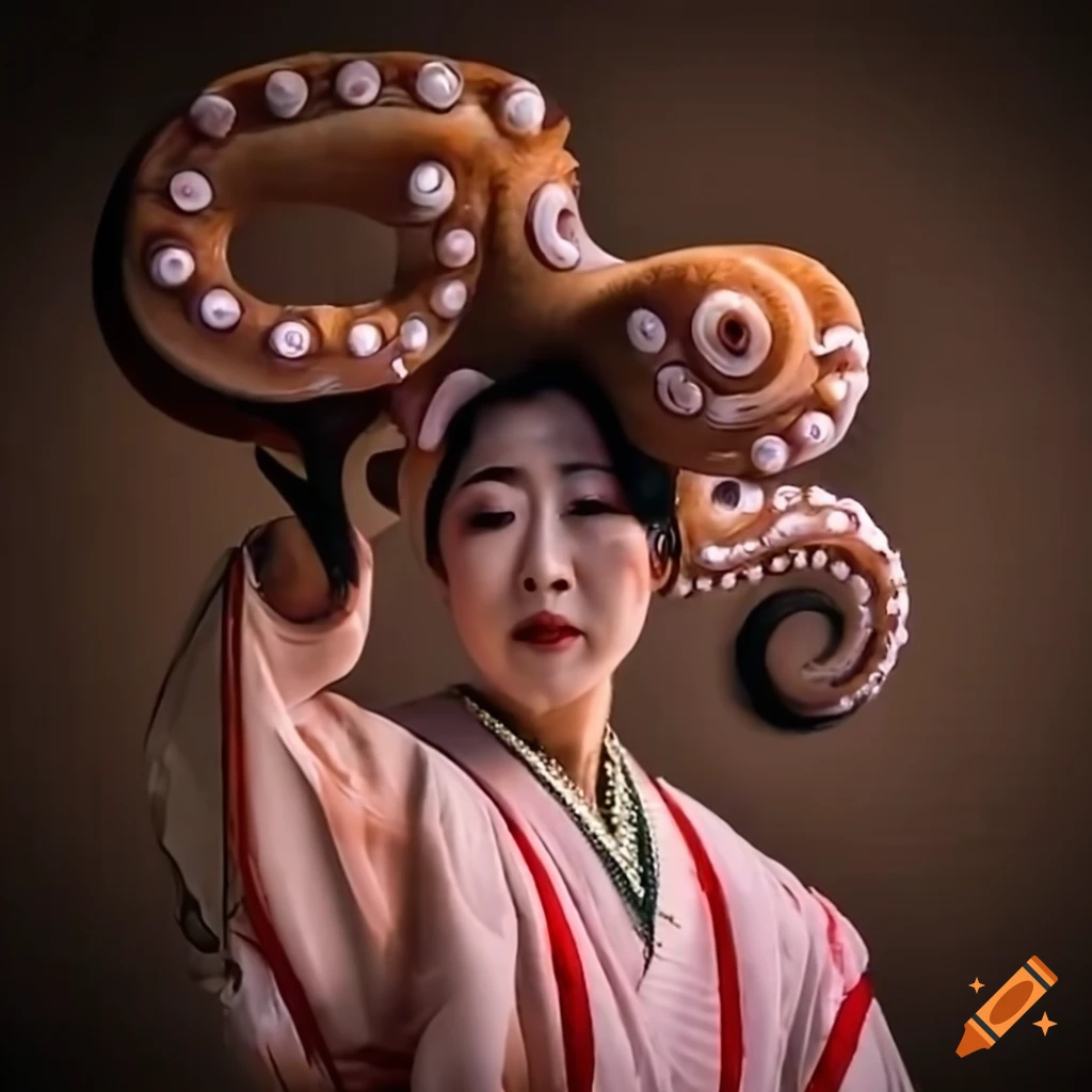 Nihon Buyo Traditional Dance octopus art