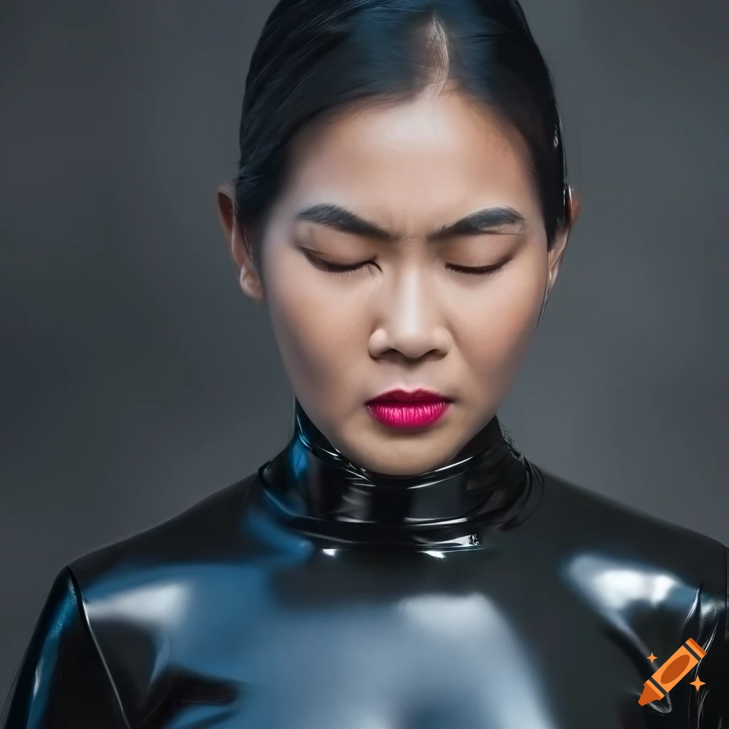 High resolution photorealistic portrait of an angry Asian woman with dramatic lighting
