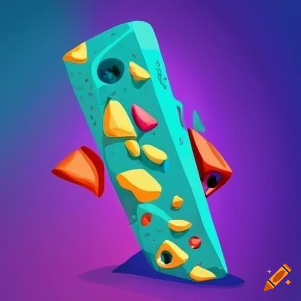 Indoor climbing app logo with colored climbing holds