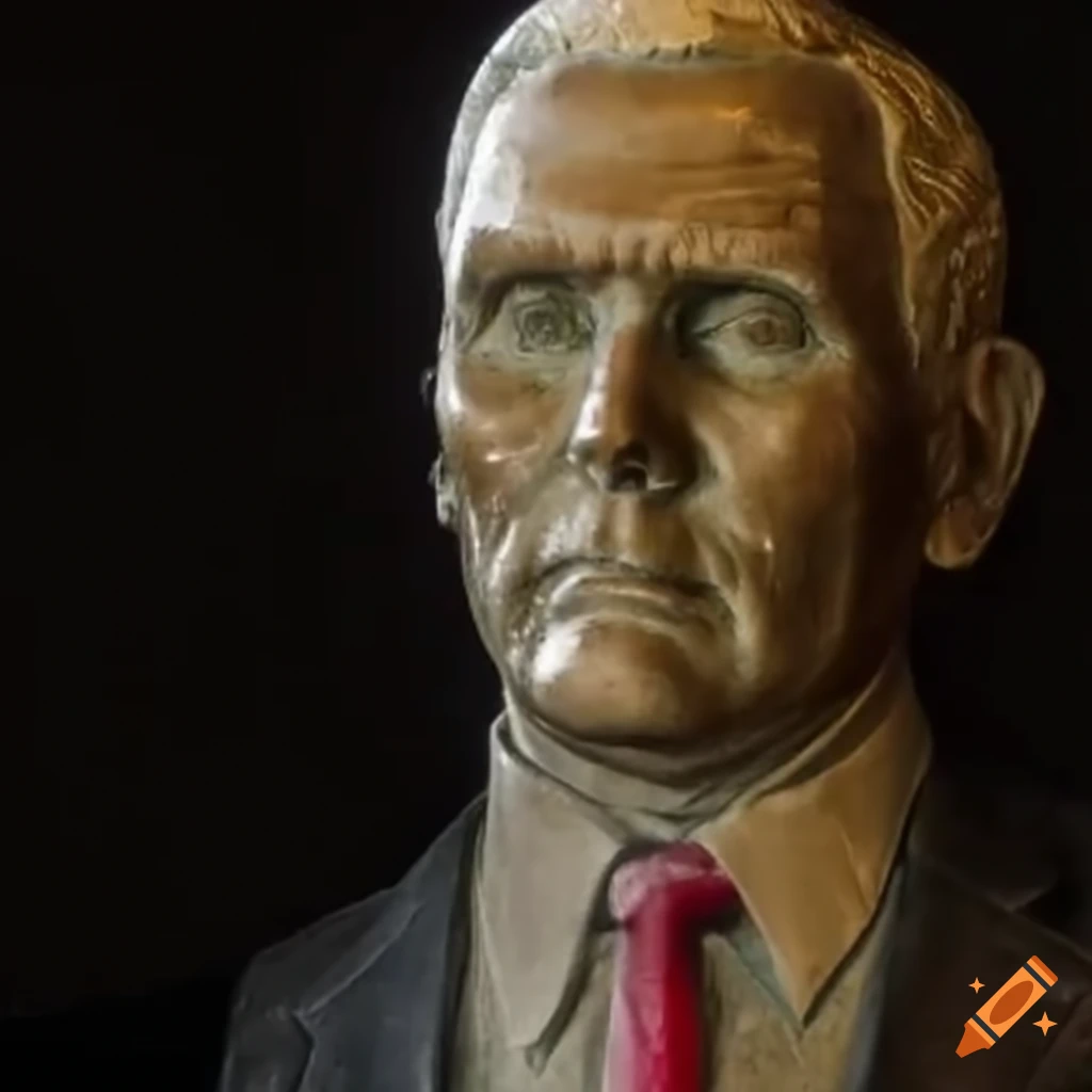Towering statue of a person