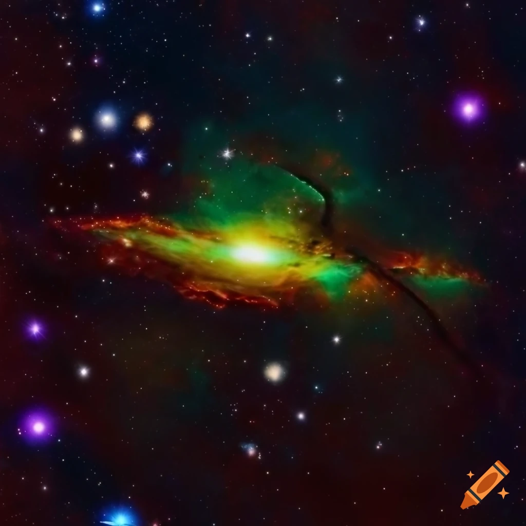 Enchanting deep space photograph with vibrant colors and detail