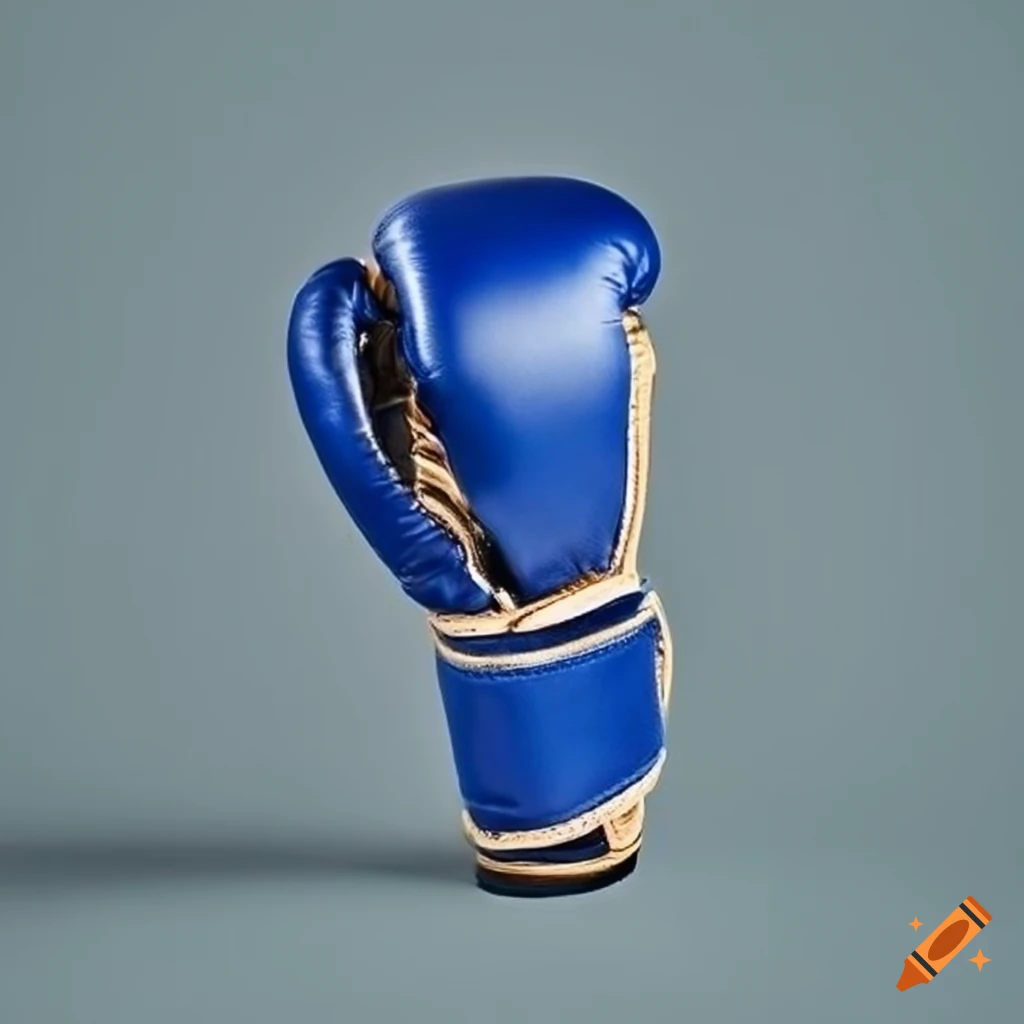 Royal blue boxing glove on Craiyon