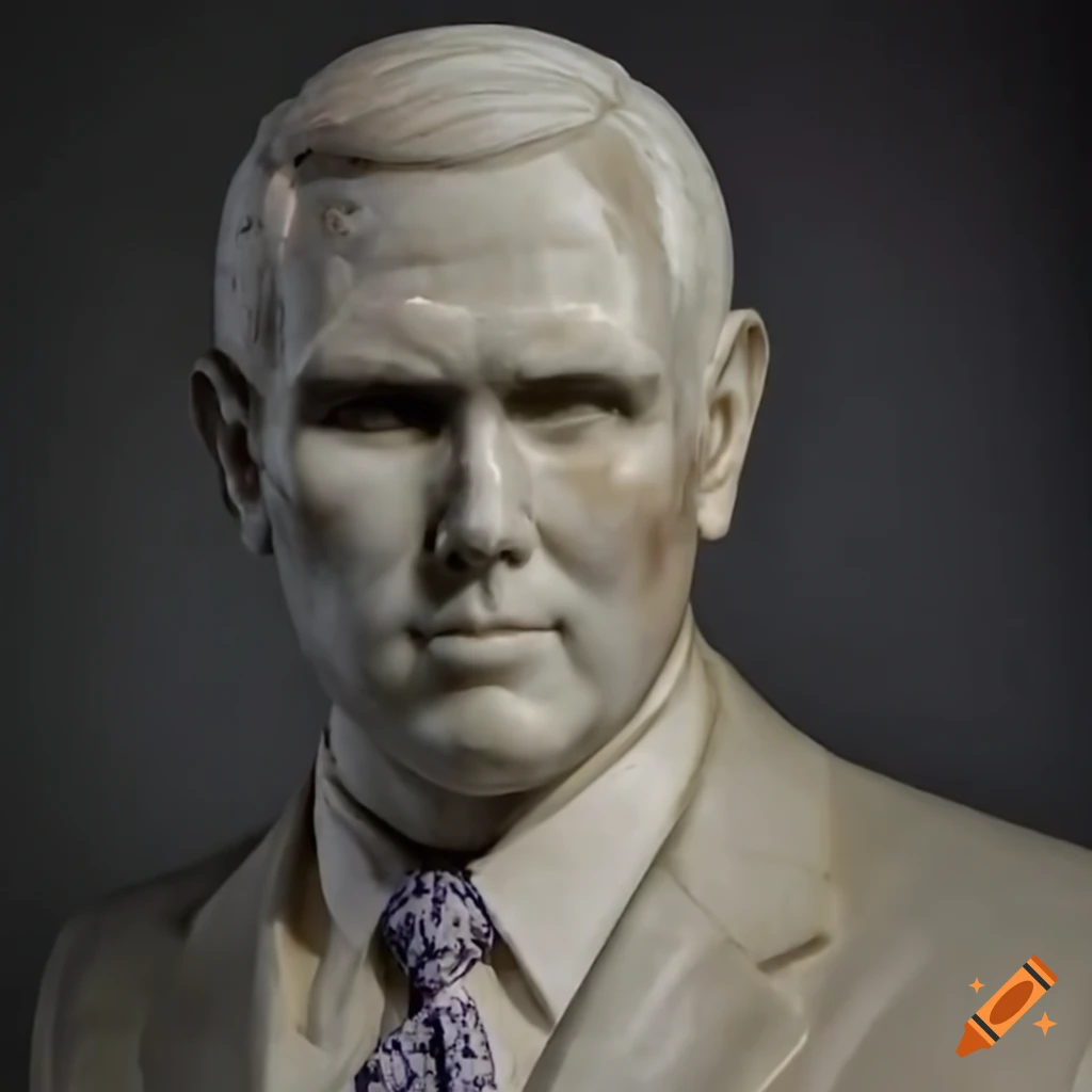 Towering marble statue of a man