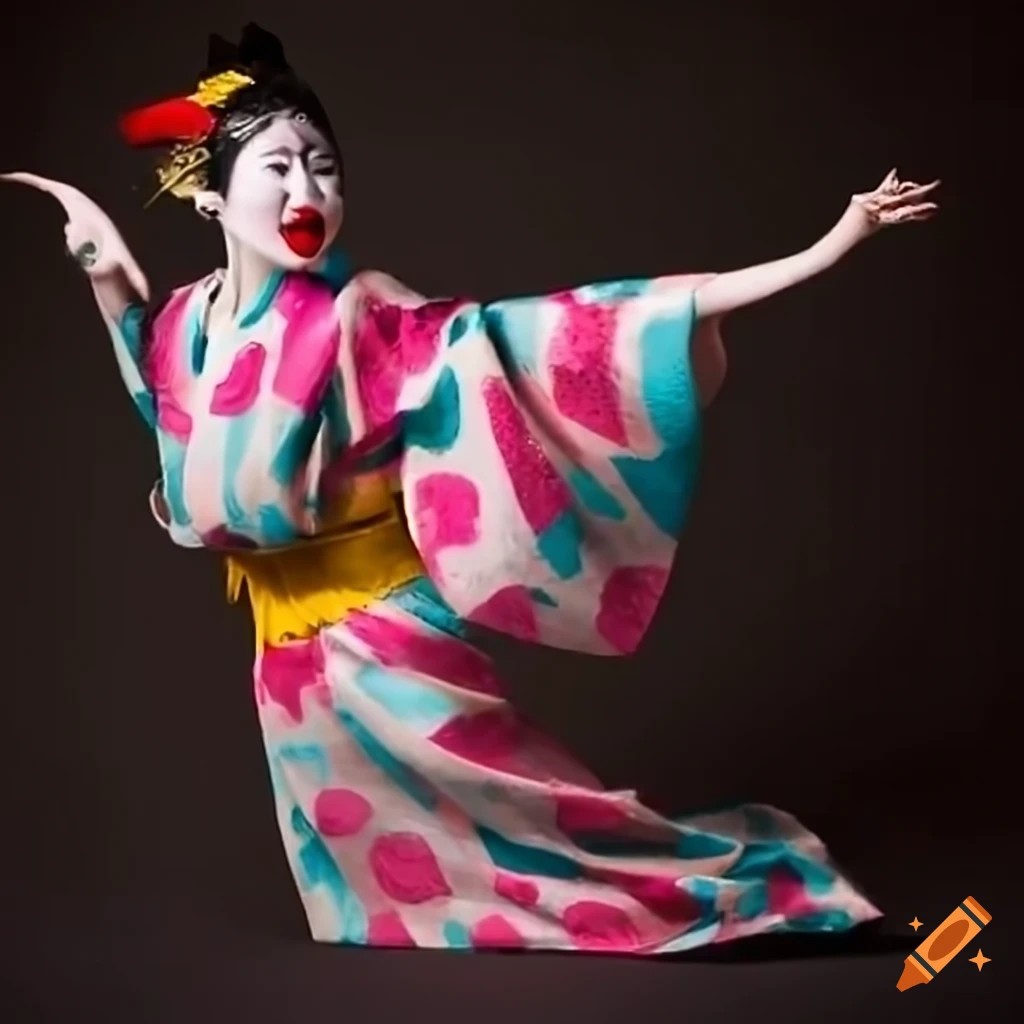 Nihon Buyo Traditional Dance with Big Mouth Fish