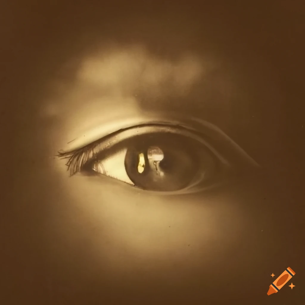 1920s sepia ttv close-up of an eye