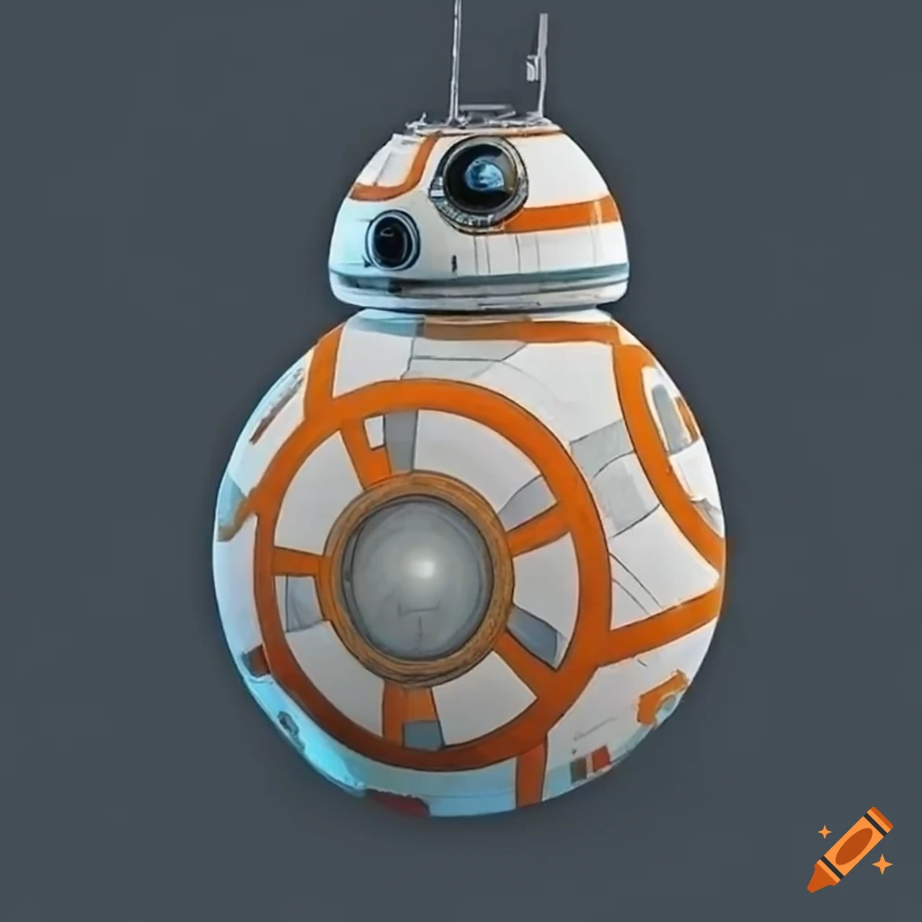 Top view of BB-8 from Star Wars on Craiyon