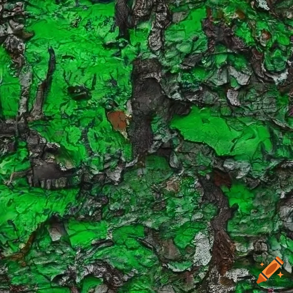 High-resolution green glitch camouflage pattern resembling leaves, mud, and rubble