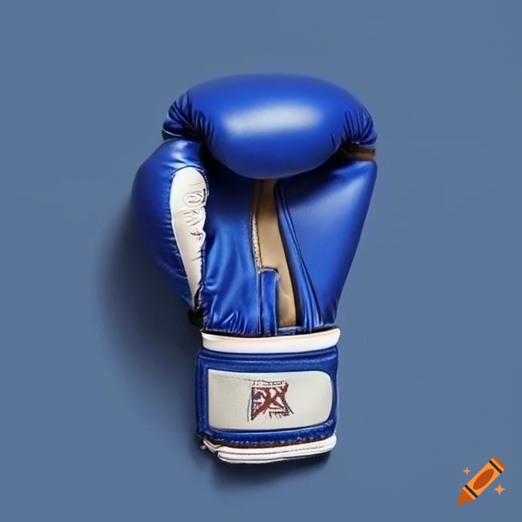 Royal blue boxing glove on Craiyon