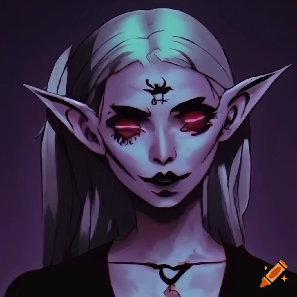 Retro Anime Dark Elf Character On Craiyon 6271