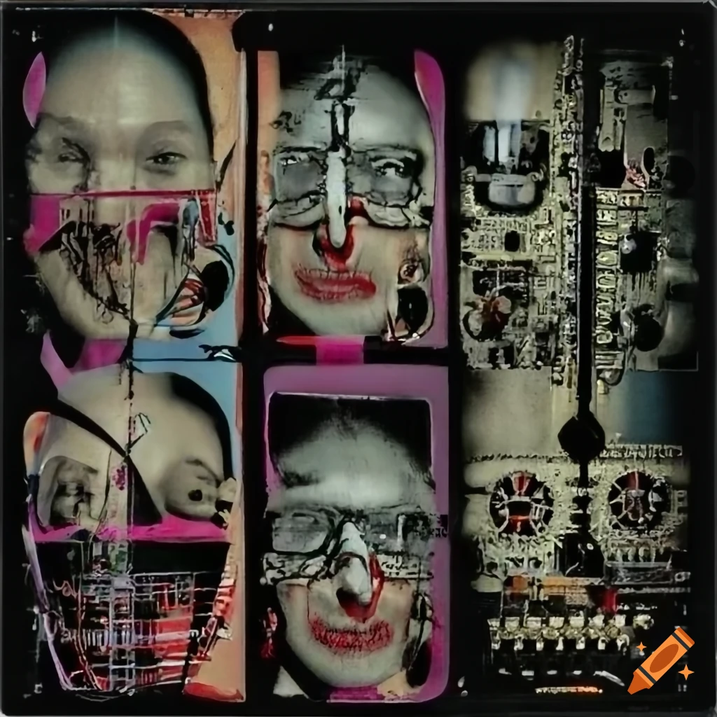 Dada collage for the band vein conductor in 90s harsh noise power