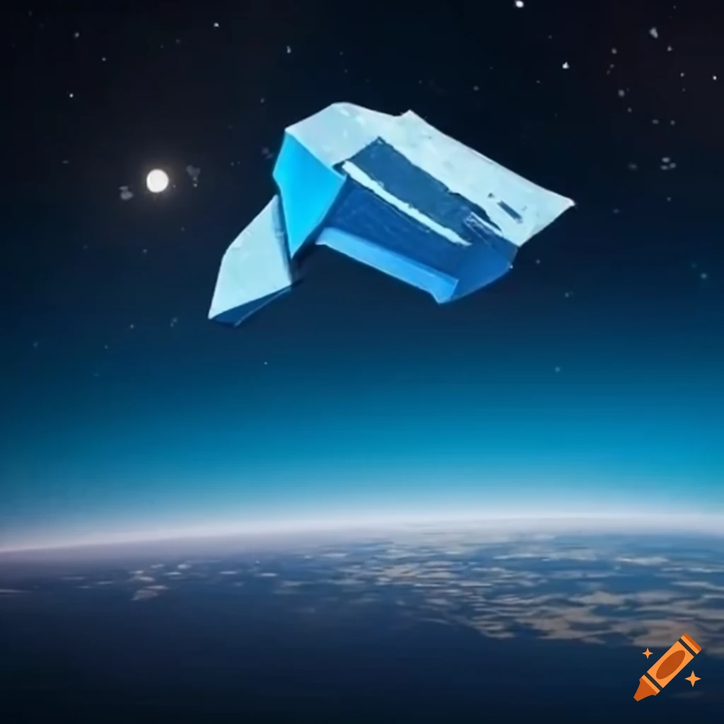 Origami rocket in space