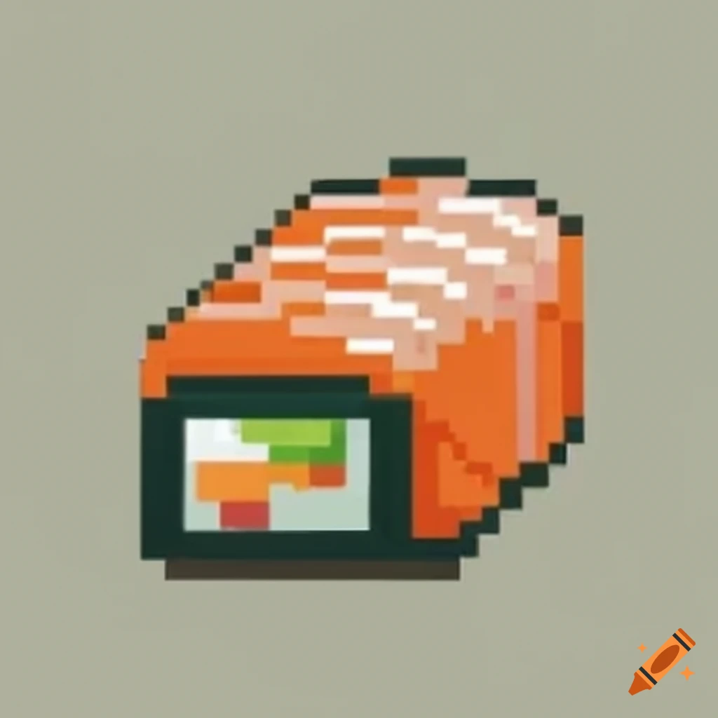 Pixel art of sushi