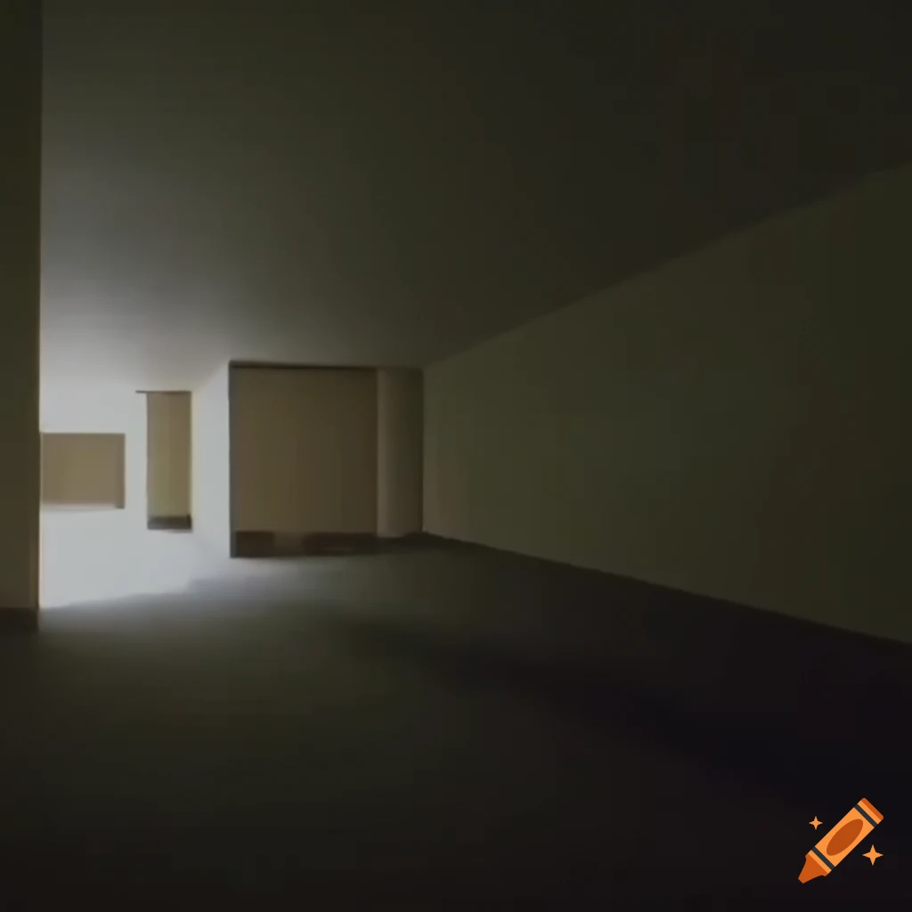 Liminal space backrooms in high definition