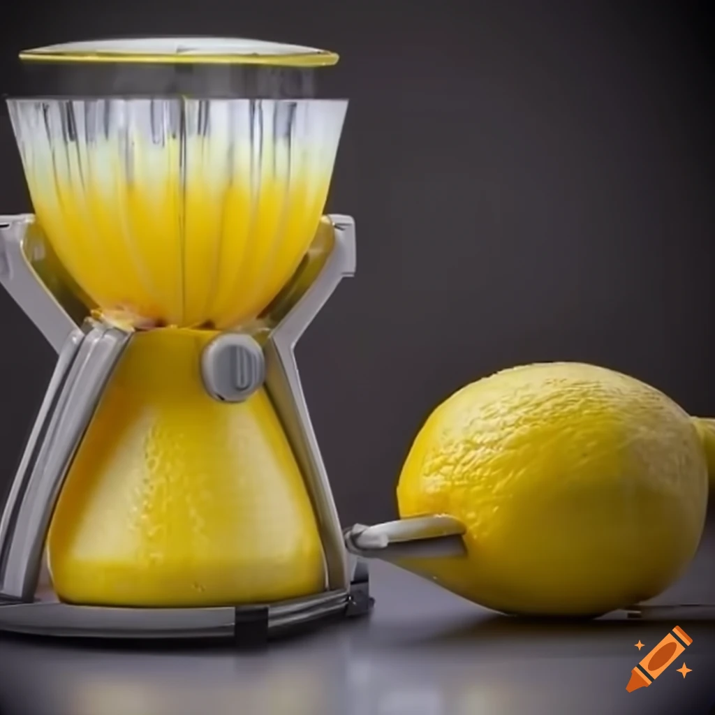 Scifi lemon reamer juicing machine on Craiyon