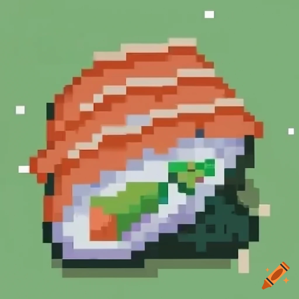 Pixel art of sushi