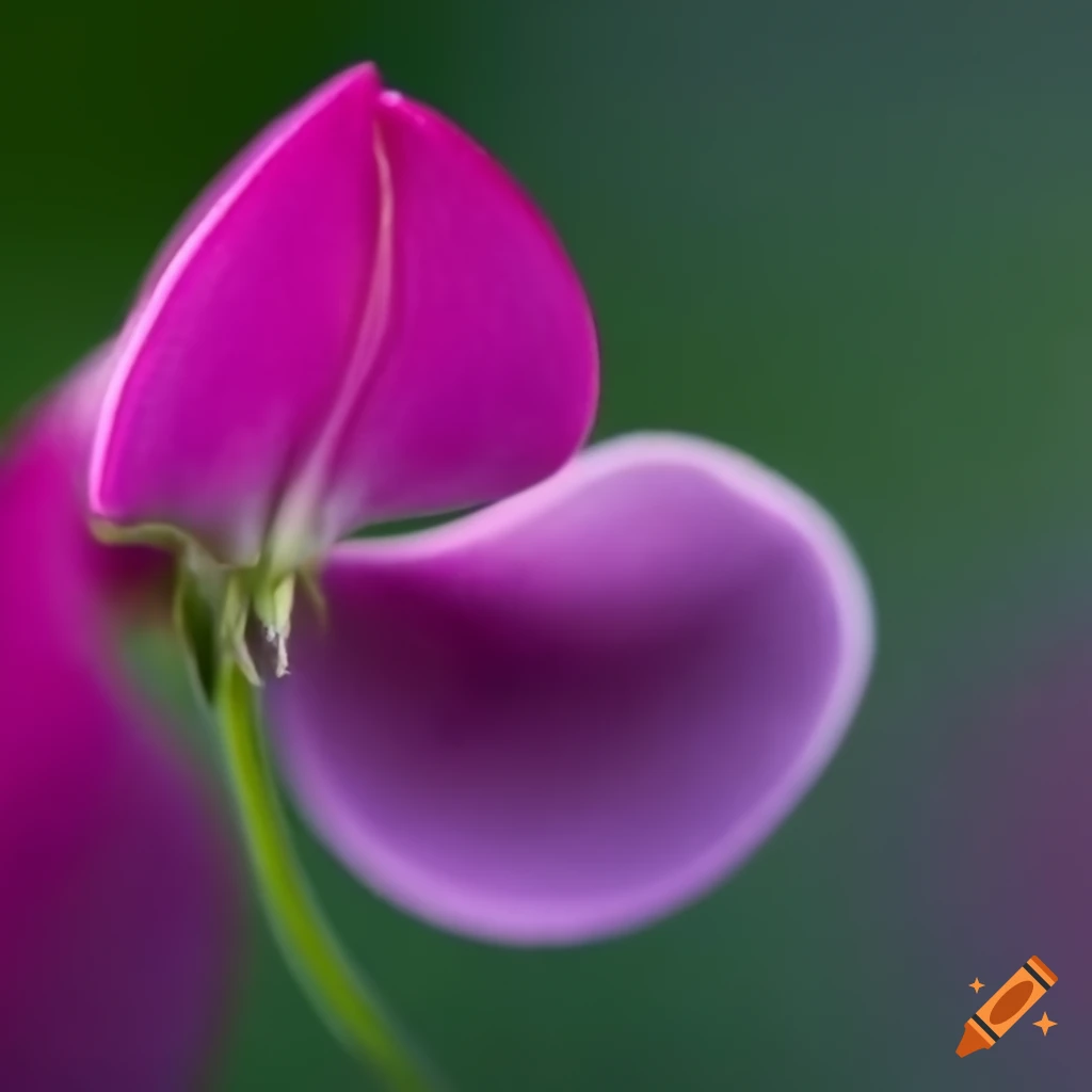 Blurry sweet pea flower
