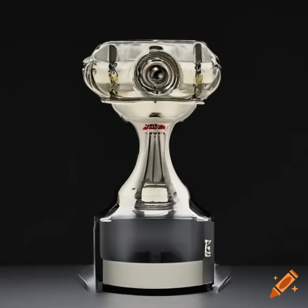 Intricate trophy made of F1 car engine components