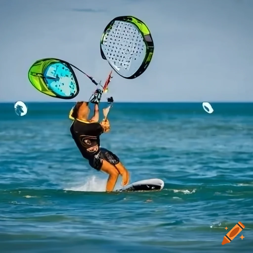 Kitesurf and padel racket