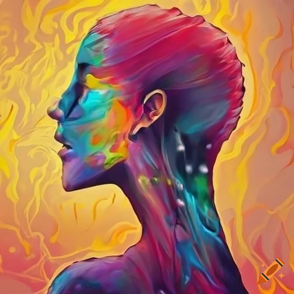 Figurative emotional art piece conveying deep feelings