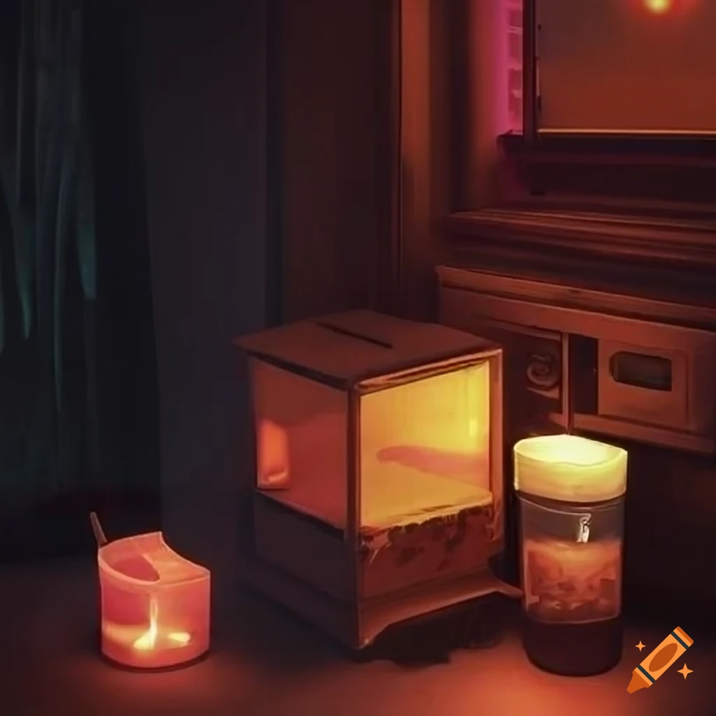 Stackable box with lid in a cozy solarpunk aesthetic