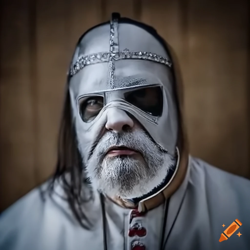 Pope Francis dressed as a metalhead
