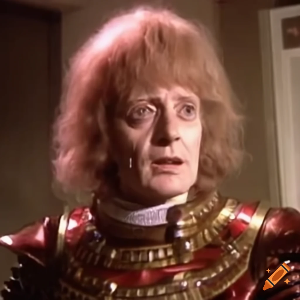 1980s Doctor Who scene depicting "The Saga of Crystar, Crystal Warrior"