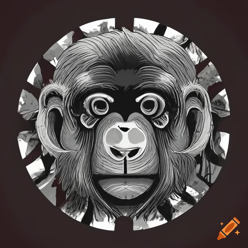 chinese-horoscope-monkey-symbol-in-grayscale-on-craiyon